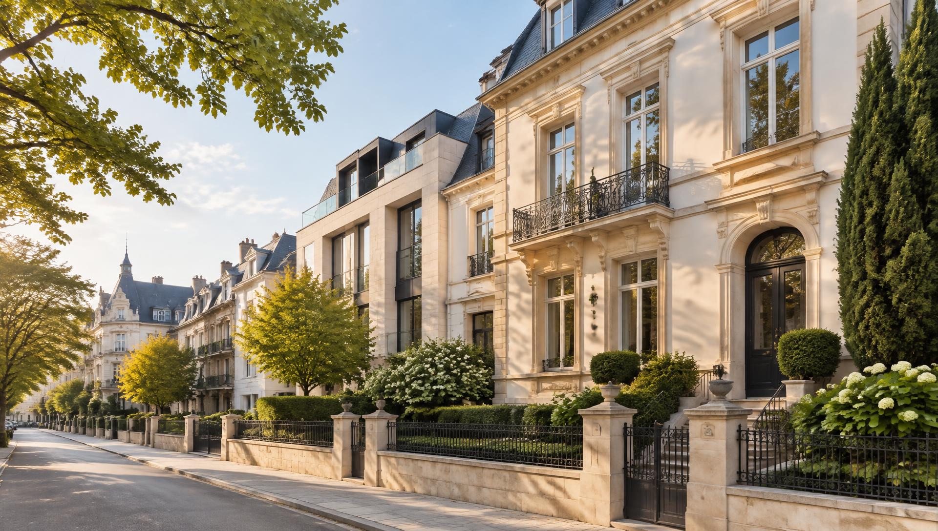 Façades résidentielles lumineuses au Luxembourg